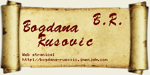 Bogdana Rusović vizit kartica